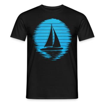 Sailboat Sailing Catamaran Dinghy Skipper Sailor - Men's T-Shirt - black - Front - AI Model Male 178 light (178cm)