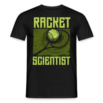 Drôle de joueur de tennis raquette jeu de mots - T-shirt homme - noir - Devant - AI Model Male 178 light (178cm)