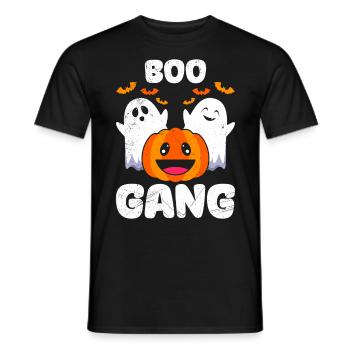 Halloween Kostüm Kinder SPUK MANNSCHAFT Lustig - Männer T-Shirt - Schwarz - Vorne - AI Model Male 178 light (178cm)