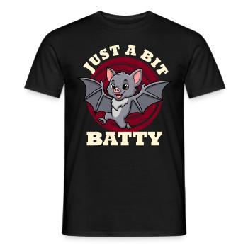 Halloween Costume SLIGHTLY CRAZY Funny Kids - Men's T-Shirt - black - Front - AI Model Male 178 light (178cm)