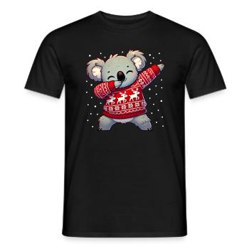 Weihnachten Koala Noël laid - T-shirt homme - noir - Devant - AI Model Male 178 light (178cm)
