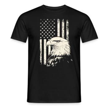 Patriot Bald Eagle – Journée des anciens combattants du 4 juillet - T-shirt homme - noir - Devant - AI Model Male 178 light (178cm)