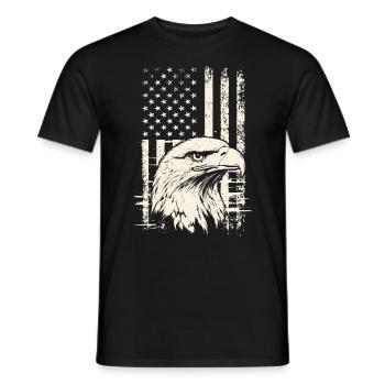 USA Patriot Weißkopfseeadler 4. Juli Veterans Day - Männer T-Shirt - Schwarz - Vorne - AI Model Male 178 light (178cm)