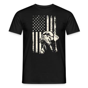 Rottweiler Patriotismus – 4. Juli und Veterans Day - Männer T-Shirt - Schwarz - Vorne - AI Model Male 178 light (178cm)