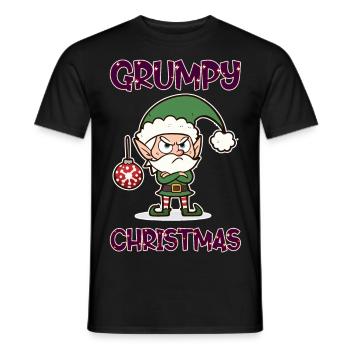 Grumpy Christmas Elf - Männer T-Shirt - Schwarz - Vorne - AI Model Male 178 light (178cm)