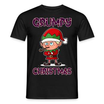 Grumpy Christmas Elf - Männer T-Shirt - Schwarz - Vorne - AI Model Male 178 light (178cm)
