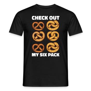 Bretzel Brezeln Bäcker Backwaren - Männer T-Shirt - Schwarz - Vorne - AI Model Male 178 light (178cm)