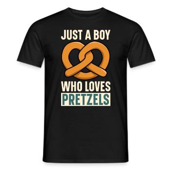 Bretzel Brezeln Bäcker Backwaren - Männer T-Shirt - Schwarz - Vorne - AI Model Male 178 light (178cm)
