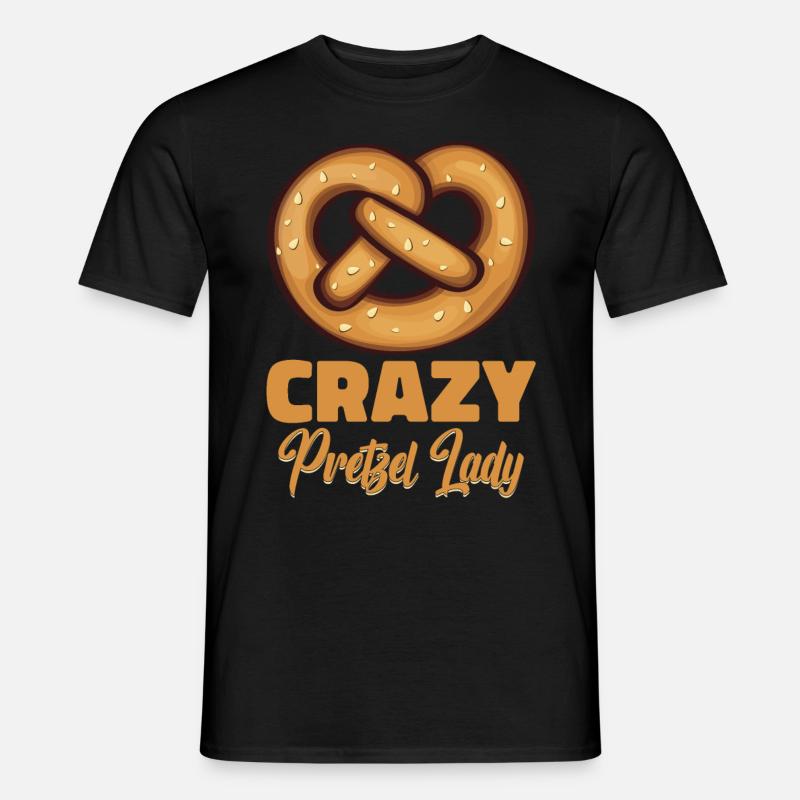 Bretzel Brezeln Bäcker Backwaren - Männer T-Shirt - Schwarz