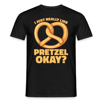 Bretzel Brezeln Bäcker Backwaren - Männer T-Shirt - Schwarz - Vorne - AI Model Male 178 light (178cm)