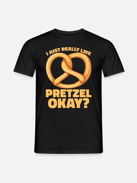 Bretzel Brezeln Bäcker Backwaren - Männer T-Shirt - Schwarz
