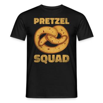Bretzel Brezeln Bäcker Backwaren - Männer T-Shirt - Schwarz - Vorne - AI Model Male 178 light (178cm)