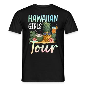 Visite des filles hawaïennes - T-shirt homme - noir - Devant - AI Model Male 178 light (178cm)