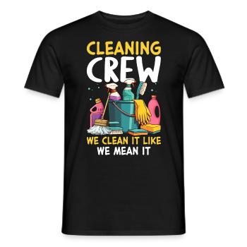 Nous nettoyons comme nous le pensons - T-shirt homme - noir - Devant - AI Model Male 178 light (178cm)