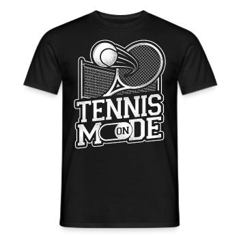 Drôle de joueur de tennis Raquette Tennis - T-shirt homme - noir - Devant - AI Model Male 178 light (178cm)