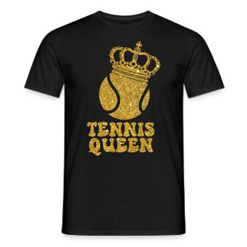 Drôle de joueur de tennis Raquette Tennis - T-shirt homme - noir - Devant - AI Model Male 178 light (178cm)