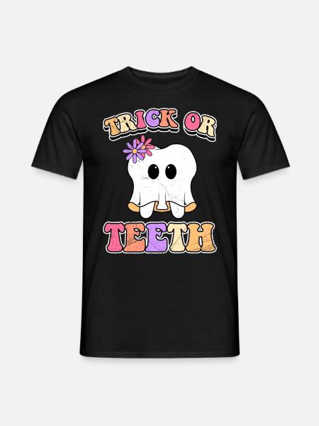 Halloween Kostüm Kinder TREAT OR TEATH Lustiges - Männer T-Shirt - Schwarz