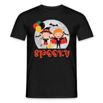 Halloween Kostüm SPOOKY Halloween Party Kinder - Männer T-Shirt - Schwarz - Vorne - AI Model Male 178 light (178cm)