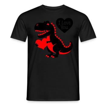 High-contrast Baby-t-rex - Men's T-Shirt - black - Front - AI Model Male 178 light (178cm)