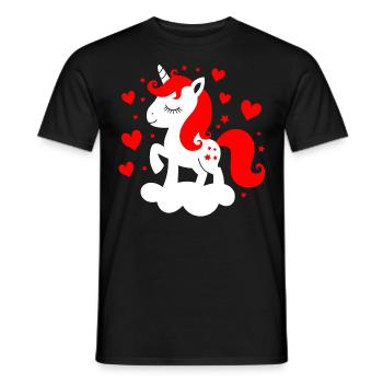 Bébé licorne contrastée - T-shirt homme - noir - Devant - AI Model Male 178 light (178cm)