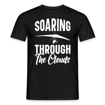 Hang gliding Paragliding hang gliding - Men's T-Shirt - black - Front - AI Model Male 178 light (178cm)