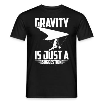 Hang gliding Paragliding hang gliding - Men's T-Shirt - black - Front - AI Model Male 178 light (178cm)