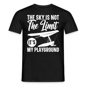 Hang gliding Paragliding hang gliding - Men's T-Shirt - black - Front - AI Model Male 178 light (178cm)