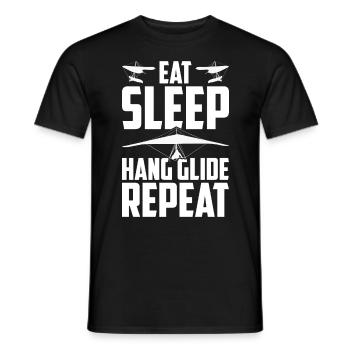 Hang gliding Paragliding hang gliding - Men's T-Shirt - black - Front - AI Model Male 178 light (178cm)