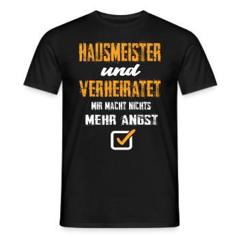 Hausmeister Und Verheiratet Mir Macht Nix Mehr - Männer T-Shirt - Schwarz - Vorne - AI Model Male 178 light (178cm)