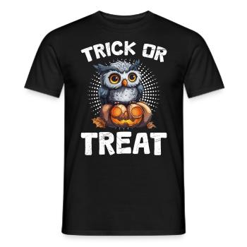 Halloween Costume Kids TRICK OR TREAT HORROR - Men's T-Shirt - black - Front - AI Model Male 178 light (178cm)
