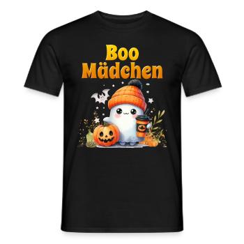 Halloween Costume Kids BOO GIRL Funny - Men's T-Shirt - black - Front - AI Model Male 178 light (178cm)