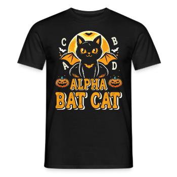 Halloween Enfants ALPHA BAT CHAT Drôle Halloween - T-shirt homme - noir - Devant - AI Model Male 178 light (178cm)