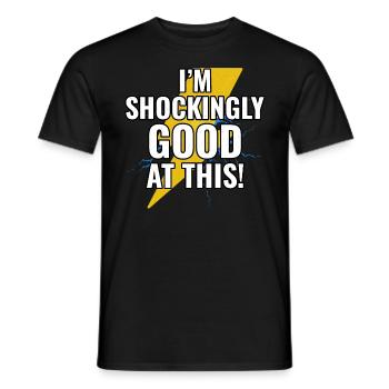 Elektriker Humor Elektrotechniker Ingenieur - Männer T-Shirt - Schwarz - Vorne - AI Model Male 178 light (178cm)