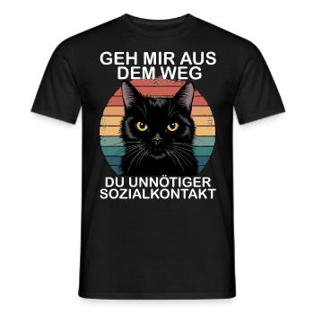 Get out of my way, you unnecessary social contact - Men's T-Shirt - black - Front - AI Model Male 178 light (178cm)
