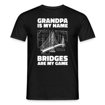 Bridge Engineer Bridge Construction Civil Engineering - Men's T-Shirt - black - Front - AI Model Male 178 light (178cm)