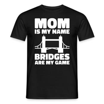 Bridge Engineer Bridge Construction Civil Engineering - Men's T-Shirt - black - Front - AI Model Male 178 light (178cm)