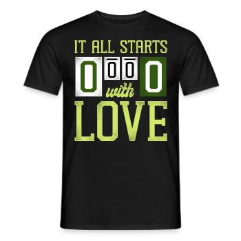 Funny Tennis Player Racket It All - Men's T-Shirt - black - Front - AI Model Male 178 light (178cm)