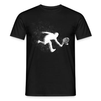 Raquette de joueur de tennis drôle - T-shirt homme - noir - Devant - AI Model Male 178 light (178cm)