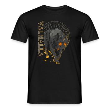 Runen Vegvisir Wolf Nordische Kultur Walhalla - Männer T-Shirt - Schwarz - Vorne - AI Model Male 178 light (178cm)