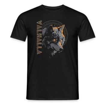 Vegvisir Wolf Runes Culture nordique Valhalla - T-shirt homme - noir - Devant - AI Model Male 178 light (178cm)