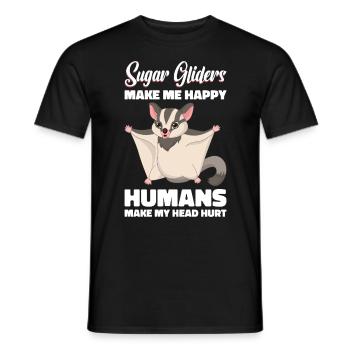 Flying Squirrel Suger Glider Short-headed Glider - Men's T-Shirt - black - Front - AI Model Male 178 light (178cm)