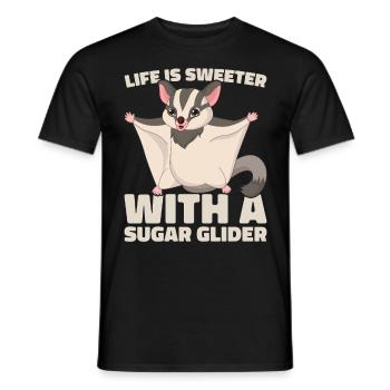 Flying Squirrel Suger Glider Short-headed Glider - Men's T-Shirt - black - Front - AI Model Male 178 light (178cm)