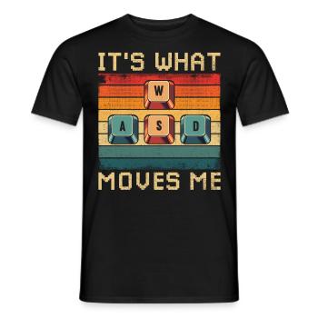 WASD It's What Moves Me - Männer T-Shirt - Schwarz - Vorne - AI Model Male 178 light (178cm)