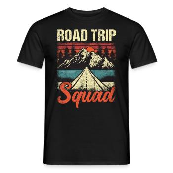 Escouade de road trip - T-shirt homme - noir - Devant - AI Model Male 178 light (178cm)