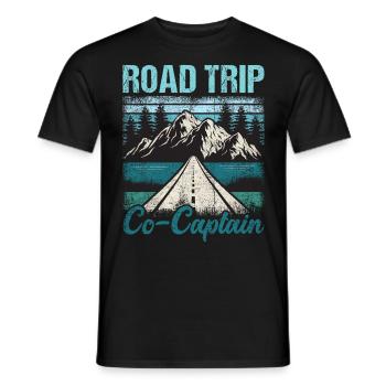 Road Trip Co-Captain - Männer T-Shirt - Schwarz - Vorne - AI Model Male 178 light (178cm)