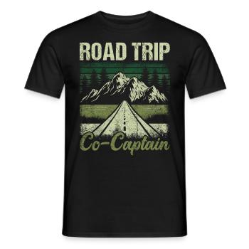 Co-capitaine du road trip - T-shirt homme - noir - Devant - AI Model Male 178 light (178cm)