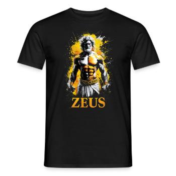 Zeus Dieu, mythologie grecque - T-shirt homme - noir - Devant - AI Model Male 178 light (178cm)