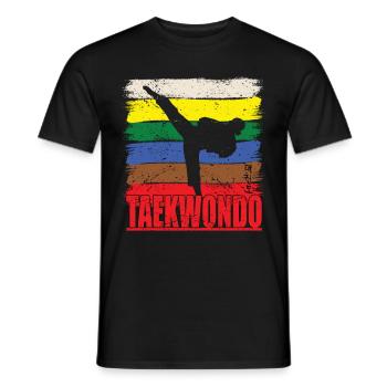 Taekwondo for martial arts enthusiasts Kick - Men's T-Shirt - black - Front - AI Model Male 178 light (178cm)