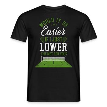 drôle de raquette de joueur de tennis - T-shirt homme - noir - Devant - AI Model Male 178 light (178cm)