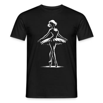 Un design de ballerine envoûtant pour tous les amateurs de ballet - T-shirt homme - noir - Devant - AI Model Male 178 light (178cm)